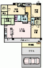 角部屋で4ＬＤＫの駅近マンション 岸和田市野田町